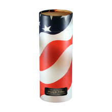Patriot Scattering Tube Cremation Urn with Black Engraving Plate