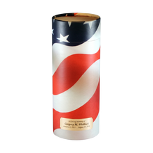 Patriot Scattering Tube Cremation Urn with Brass Engraving Plate