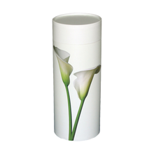 Lily Scattering Tube Cremation Urn with Brass Engraving Plate