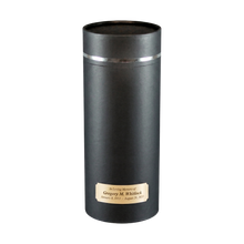 Silver Lining Scattering Tube Cremation Urn with Brass Engraving Plate