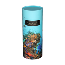 Coral Reef Scattering Tube Cremation Urn with Black Engraving Plate