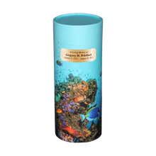 Coral Reef Scattering Tube Cremation Urn with Brass Engraving Plate