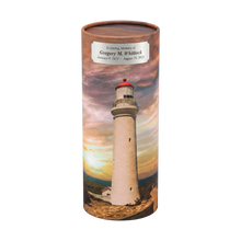 Lighthouse Scattering Tube Cremation Urn with Silver Engraving Plate