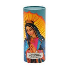 Our Lady of Guadalupe Scattering Tube Cremation Urn with Silver Engraving Plate