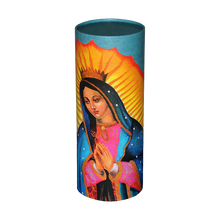 Our Lady of Guadalupe Scattering Tube Cremation Urn with Brass Engraving Plate