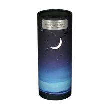 Starry Night Scattering Tube Cremation Urn with Silver Engraving Plate