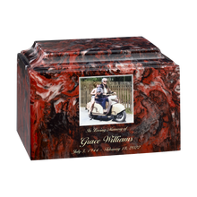 Redstone Cultured Marble Custom Color Photo Cremation Urn