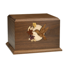 Dimensional Hummingbird Wooden Companion Cremation Urn