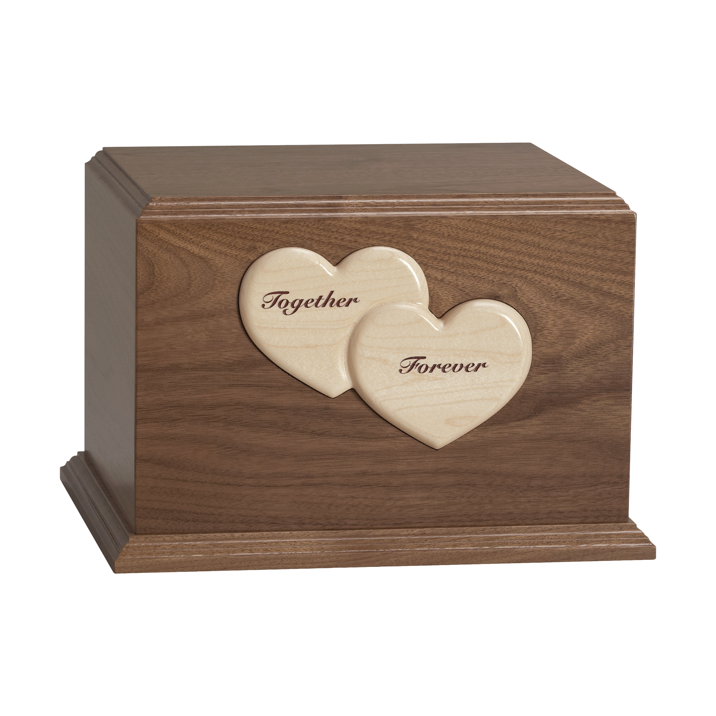 Woodbridge Heart Inlay Companion Cremation Urn | Funeral.com, Inc.