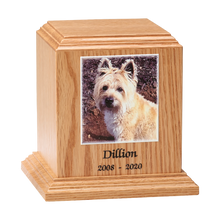 40 Cubic Inch Custom Color Pet Photo Wooden Cremation Urn