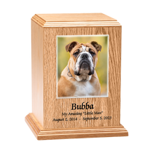 80 Cubic Inch Custom Color Pet Photo Wooden Cremation Urn