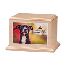 100 Cubic Inch Premier Pet Photo Wooden Cremation Urn