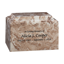 Crestone Laser Engraved Cultured Marble Cremation Urn