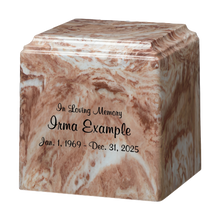 Mocha Cultured Marble Cremation Urn
