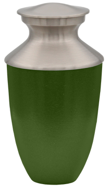 Monterey Jade Aluminum & Brass Keepsake Cremation Urn