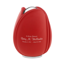 Red and Silver Tulip Cremation Urn