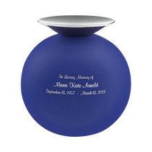 Navy & Silver Crescent Sphere Brass Cremation Urn