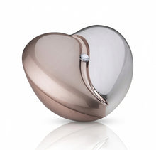 Rose Gold Love Heart with Crystal Cremation Urn
