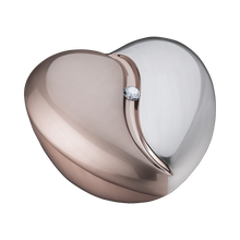 Rose Gold Love Heart with Crystal Cremation Urn