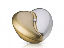 Gold Love Heart with Crystal Cremation Urn