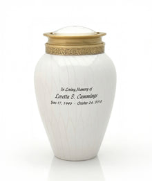 Pearl Blessing with Gold Rim Cremation Urn