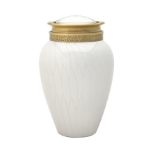 Pearl Blessing with Gold Rim Cremation Urn