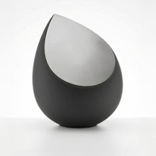 Black and Pewter Drop Cremation Urn