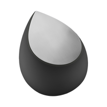 Black and Pewter Drop Cremation Urn