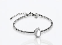 Polished and Brushed Silver Teardrop Bead Cremation Urn