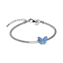 Pearl Blue and Polished Silver Wings of Hope Bead Cremation Urn