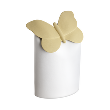 White and Yellow Paradise Butterfly Porcelain Cremation Urn