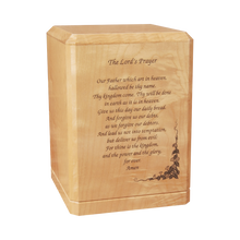 The Lord's Prayer Wooden Cremation Urn