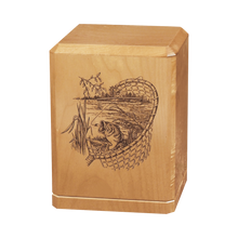 Gone Fishin’ Wooden Cremation Urn
