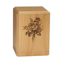 Tea Rose Wooden Cremation Urn