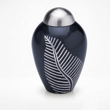 Midnight Elegant Leaf Keepsake Cremation Urn
