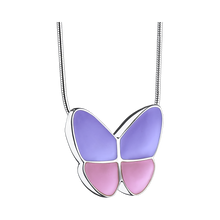 Pearl Lavender and Polished Silver Wings of Hope Pendant Cremation Urn Necklace