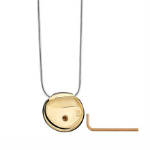 Pearl Green and Polished Gold Vermeil Necklace with Tree of Love Pendant Cremation Urn