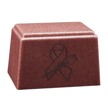 Ark Niche Cultured Granite Cremation Urn for Ashes - Rasp-Rose
