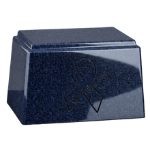 Ark Niche Cultured Granite Cremation Urn for Ashes - Sapphire Blue
