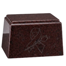 Ark Niche Cultured Granite Cremation Urn for Ashes - Burgundy