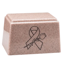 Ark Niche Cultured Granite Cremation Urn for Ashes - Rose