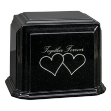 Millennium Companion Cultured Granite Cremation Urn for Ashes - Black