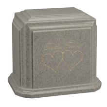 Millennium Companion Cultured Granite Cremation Urn for Ashes - Misty Grey