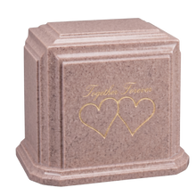 Millennium Companion Cultured Granite Cremation Urn for Ashes - Rose