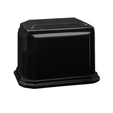 Millennium Cultured Granite Cremation Urn for Ashes - Black