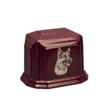 Millennium Cultured Granite Pet Cremation Urn - Burgundy