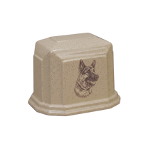 Millennium Cultured Granite Pet Cremation Urn - Cream