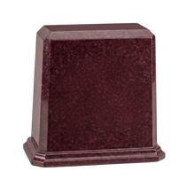 Tablet Cultured Granite Cremation Urn for Ashes - Burgundy
