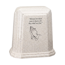 Tablet Millennium Cultured Granite Cremation Urn for Ashes - Frost