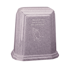Tablet Millennium Cultured Granite Cremation Urn for Ashes - Lavender